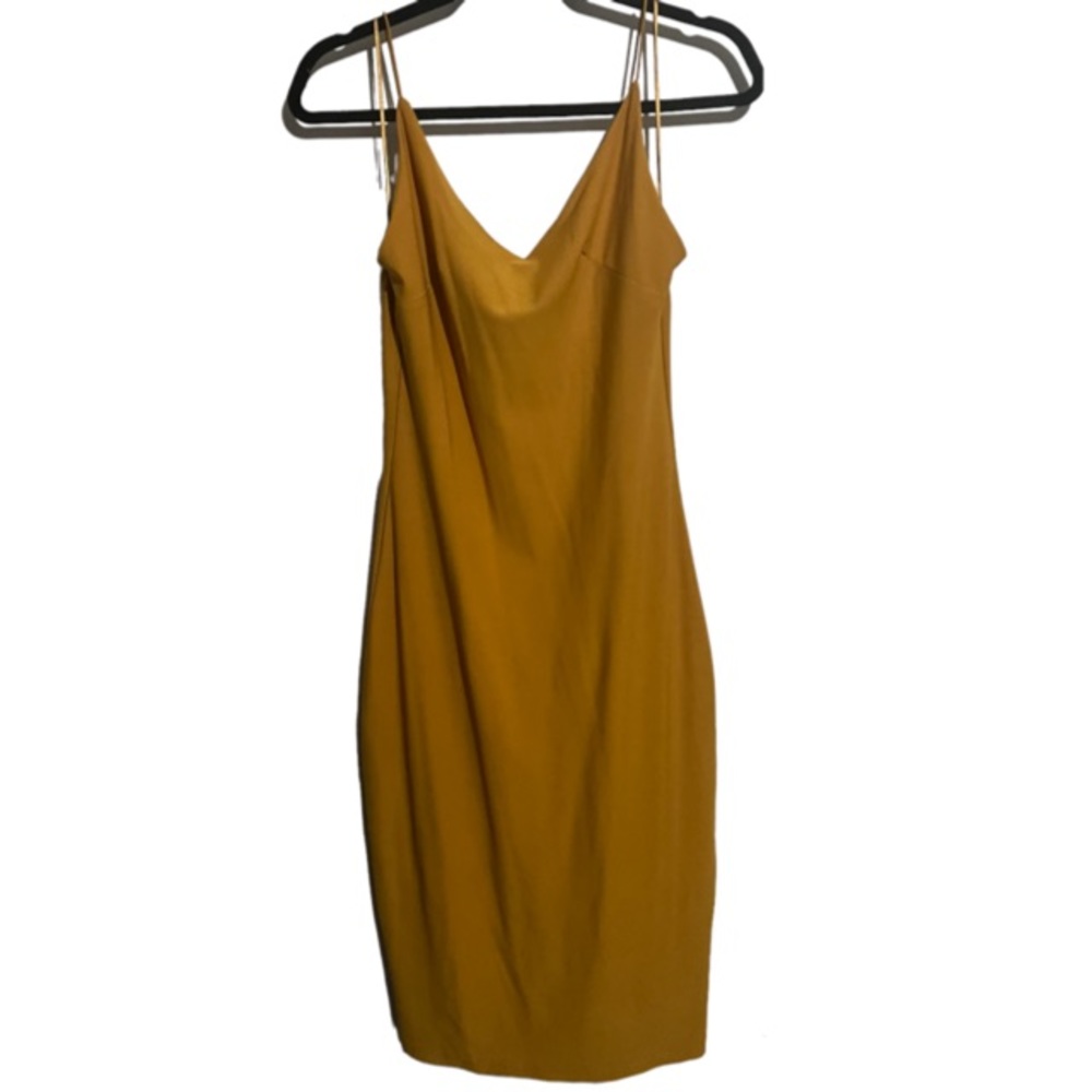 Poetry MIDI Yellow Mustard Dress L